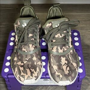 Adidas Camouflage Sneakers with Olive and Brown